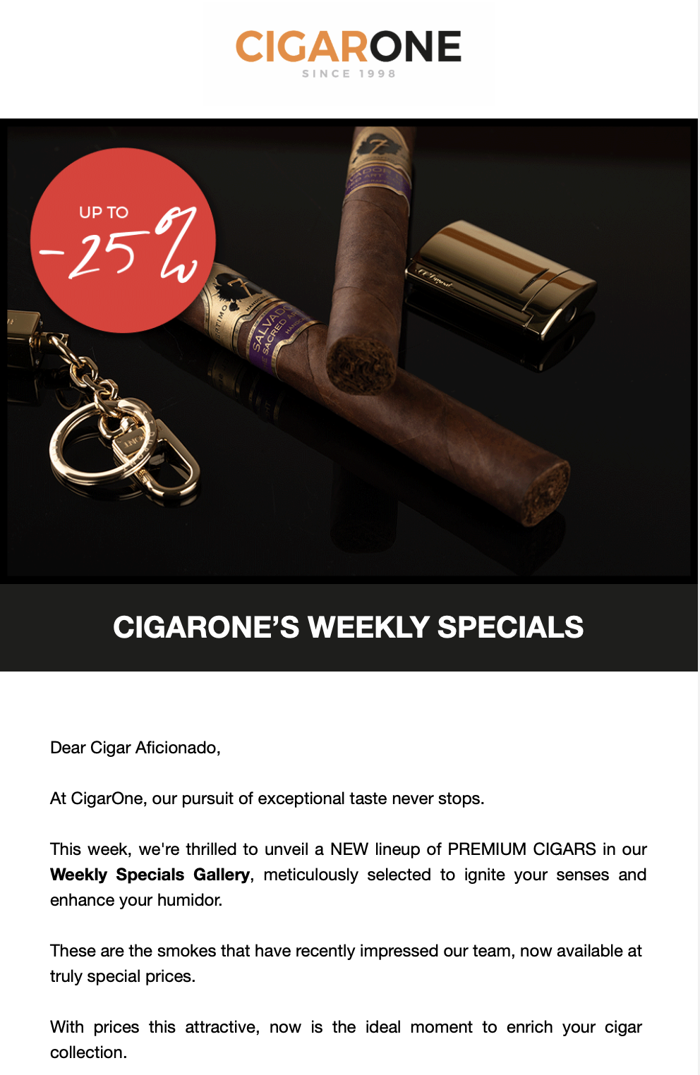 CigarOne Newsletter